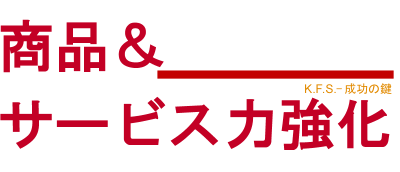 商品力強化のためのマーケティングメニュー